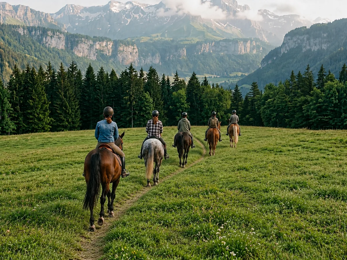 Balade à cheval en Savoie, autour de Drumettaz-Clarafond